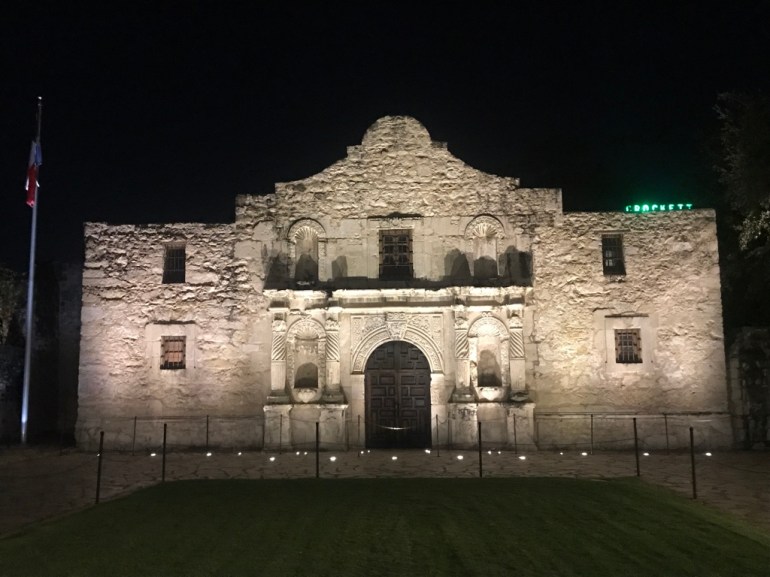 Alamo by night