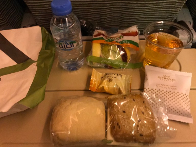 Economy food, Etihad airways